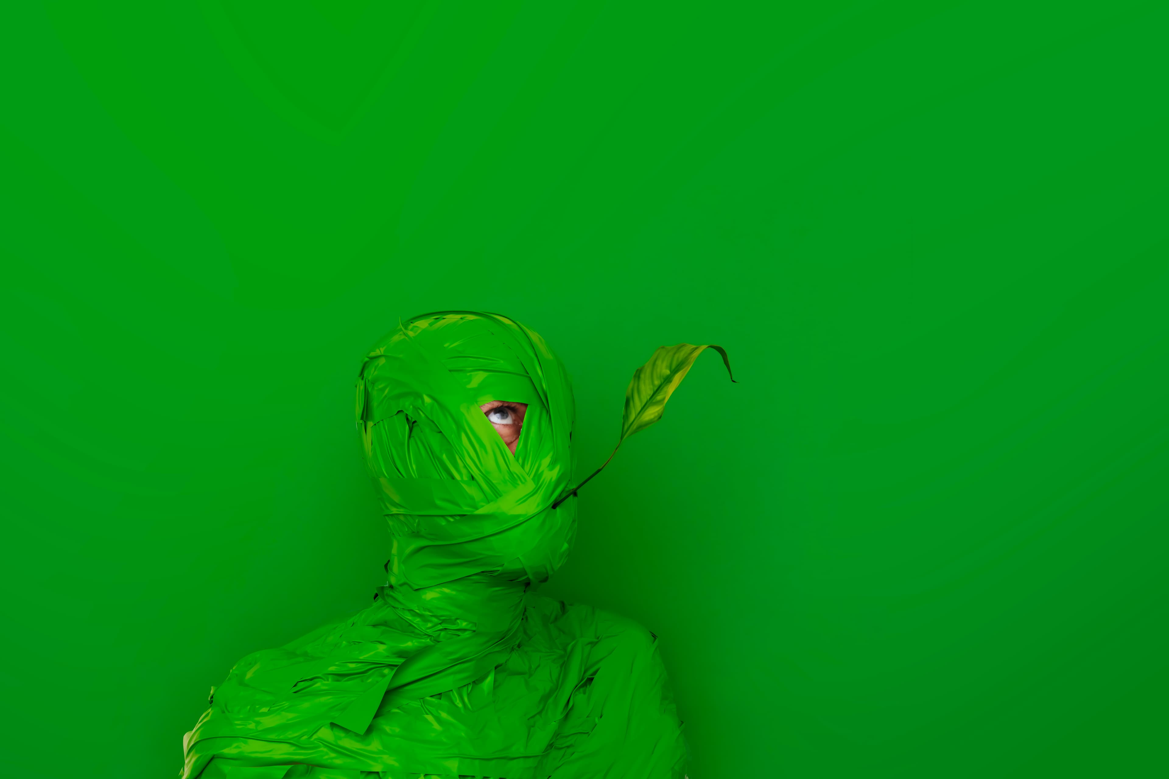 Scotchman conceptual art in blue tones